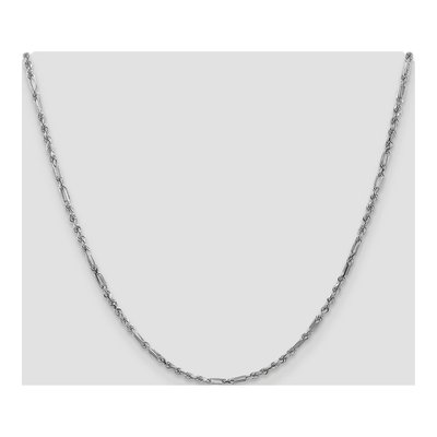 14K White Gold 2.5mm Diamond-Cut Rope Chain – view 5