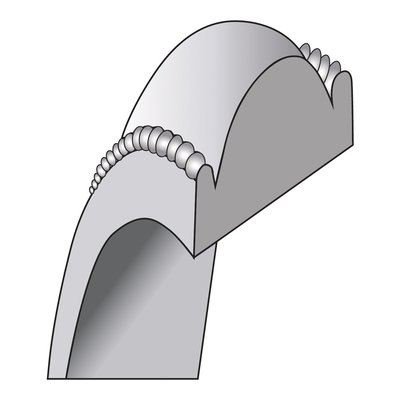 14K White Gold 5.5mm Milgrain Half Round Wedding Band – view 5