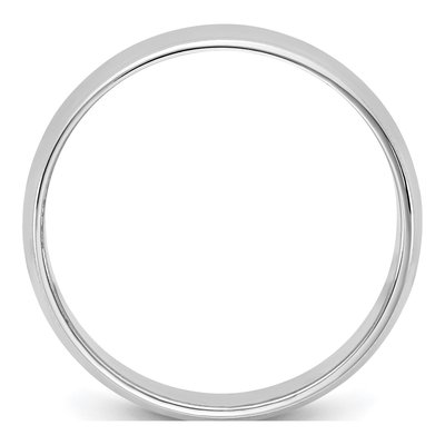14K White Gold 6.5mm Domed Milgrain Wedding Band – view 2