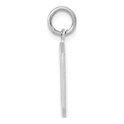 14K White Gold Number 0 Charm – view 3