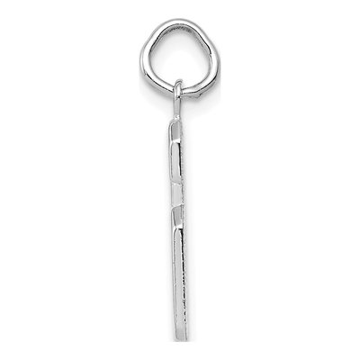 14K White Gold Number 6 Pendant – view 3
