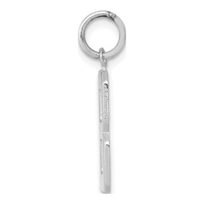 14K White Gold Number 8 Pendant – view 3