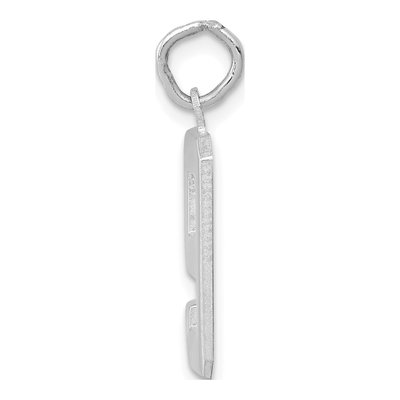 14K White Gold Number 9 Pendant – view 3