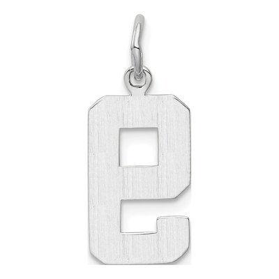 14K White Gold Number 9 Pendant – view 4