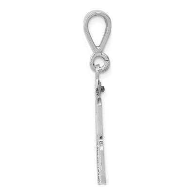 14K White Gold Number 18 Charm – view 2