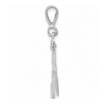 14K White Gold Number 53 Pendant – view 2
