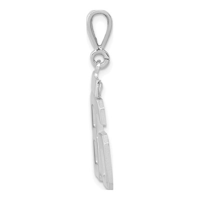 14K White Gold Number 86 Pendant – view 2