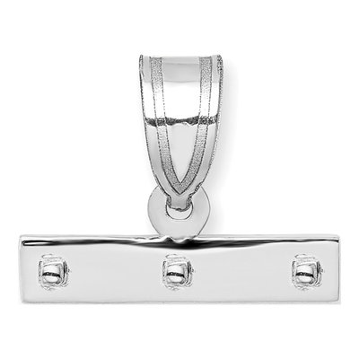 14K White Gold Medium Top Charm – view 4