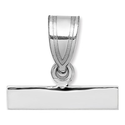 14K White Gold Medium Top Charm