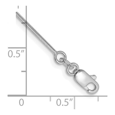 14K White Gold 0.8mm Snake Chain Anklet – view 3