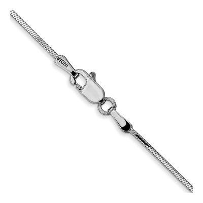 14K White Gold 0.9mm 20-Inch Snake Chain Bracelet – view 5