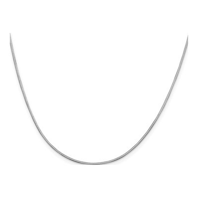 14K White Gold 1mm Octagonal Snake Chain Bracelet – view 4