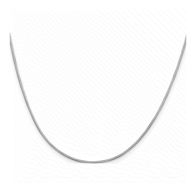 14K White Gold 1mm Octagonal Snake Chain Bracelet – view 5