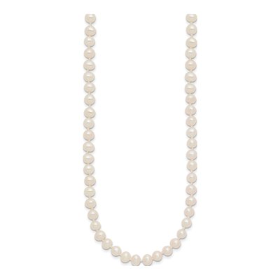 14K Yellow Gold Freshwater Cultured Pearl Near-Round Necklace – view 2