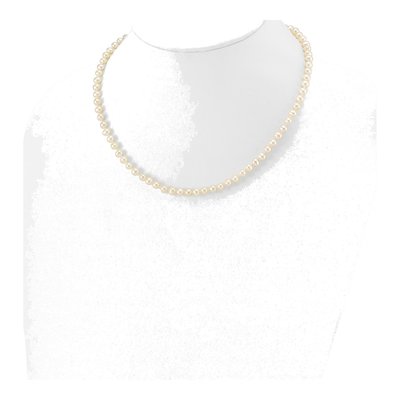 14K Yellow Gold Freshwater Cultured Pearl Near-Round Necklace – view 3