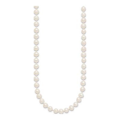 14K Yellow Gold Freshwater Cultured Pearl Near-Round Necklace – view 2