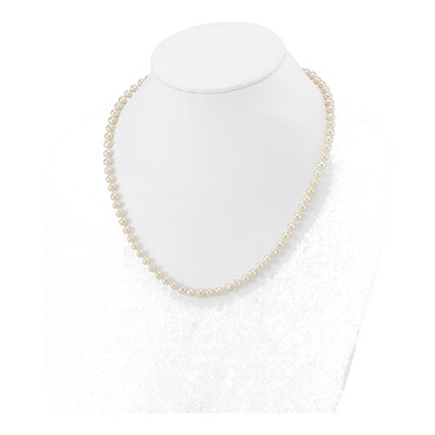 14K White Gold Freshwater Cultured Pearl Near Round Necklace – view 3
