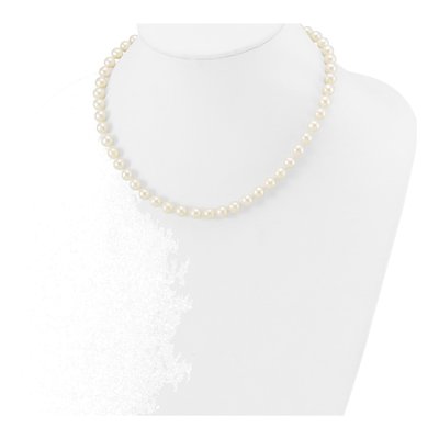 14K Yellow Gold Freshwater Cultured Pearl Near-Round Necklace – view 3
