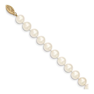 14K Yellow Gold Freshwater Cultured Pearl Near-Round Necklace – view 2