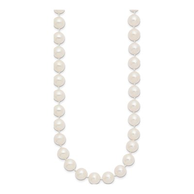 14K Yellow Gold Freshwater Cultured Pearl Near-Round Necklace – view 3