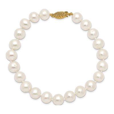 14K Yellow Gold Freshwater Cultured Pearl Near-Round Bracelet – view 3
