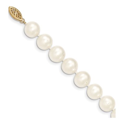 14K Yellow Gold Freshwater Cultured Pearl Near-Round Necklace – view 2
