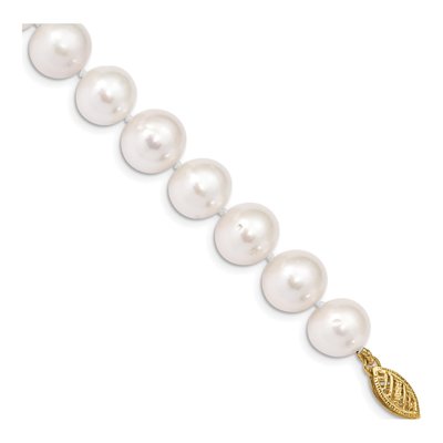 14K Yellow Gold Freshwater Cultured Pearl Near-Round Bracelet