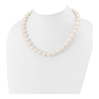 14K Yellow Gold Freshwater Cultured Pearl Near-Round Necklace – view 4