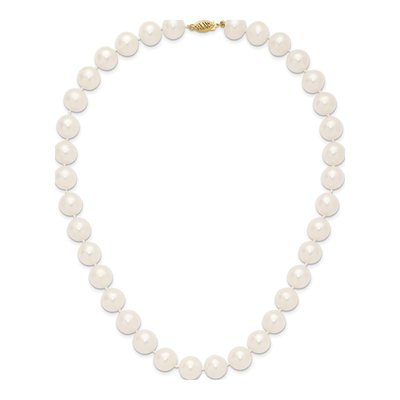14K Yellow Gold Freshwater Cultured Pearl Near-Round Necklace – view 5