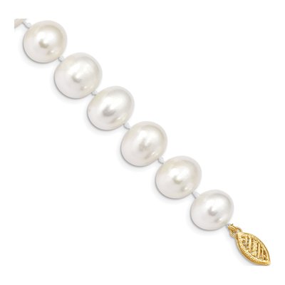 14K Yellow Gold Freshwater Cultured Pearl Near Round Bracelet
