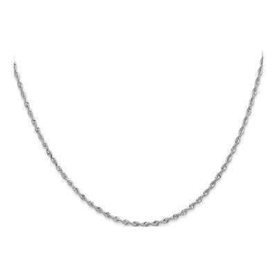 14K White Gold 1.85mm Diamond-Cut Quadruple Rope Chain – view 3