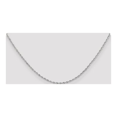 14K White Gold 1.85mm Diamond-Cut Quadruple Rope Chain – view 5