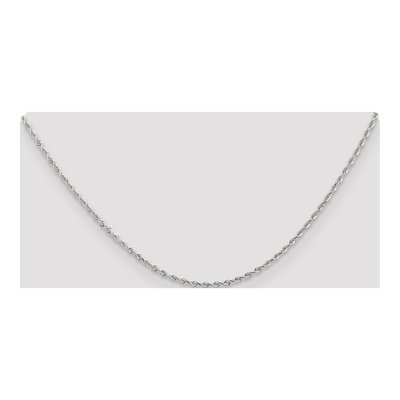 14K White Gold 2mm Diamond-Cut Quadruple Rope Chain – view 5
