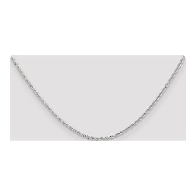 14K White Gold 2.25mm Diamond-Cut Quadruple Rope Chain – view 5