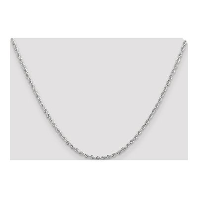 14K White Gold 2.75mm Diamond-Cut Quadruple Rope Chain – view 5