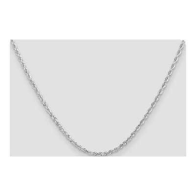 14K White Gold 3mm Diamond-Cut Quadruple Rope Chain – view 5