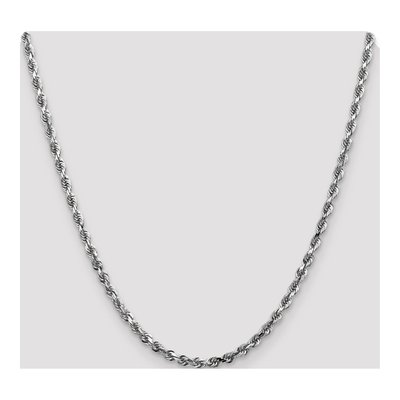 14K White Gold 4mm Diamond-Cut Quadruple Rope Chain – view 4