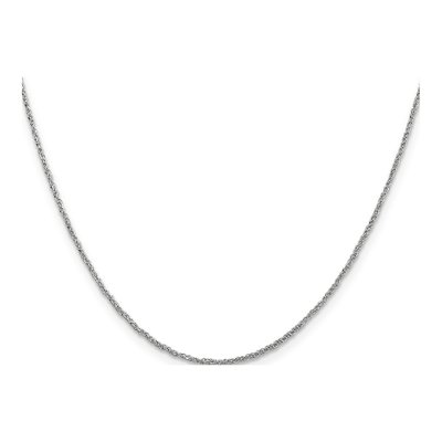14K White Gold 1.1mm Ropa Rope Chain – view 2