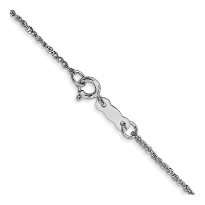 14K White Gold 1.1mm Ropa Rope Chain – view 4