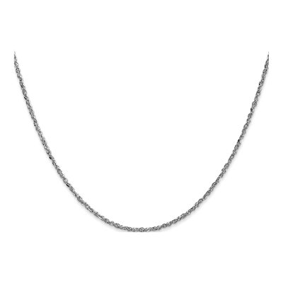 14K White Gold 1.7mm Ropa Rope Chain – view 3