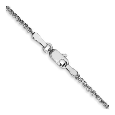 14K White Gold 1.7mm Ropa Rope Chain – view 5