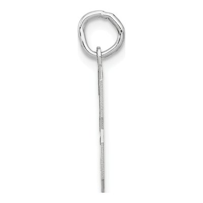 14K White Gold Number 3 Charm – view 3