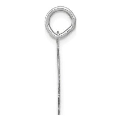 14K White Gold Number 5 Pendant – view 3
