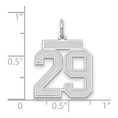 14K White Gold Number 29 Charm – view 2