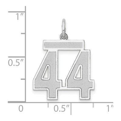 14K White Gold Number 44 Charm – view 4
