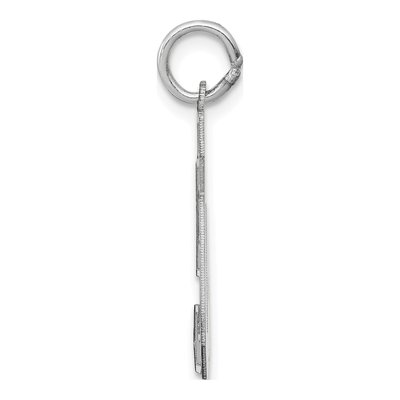 14K White Gold Number 50 Charm – view 2