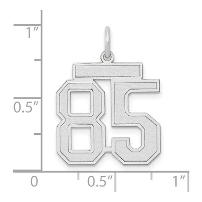 14K White Gold Number 85 Pendant – view 4