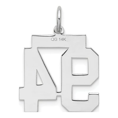 14K White Gold Number 94 Charm – view 3