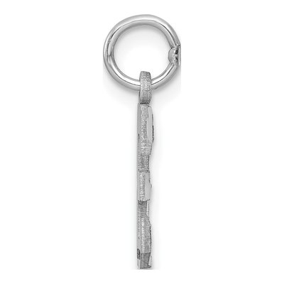 14K White Gold Small Number 3 Charm – view 3