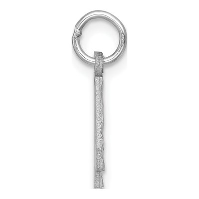 14K White Gold Small Number 4 Charm – view 3